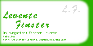 levente finster business card